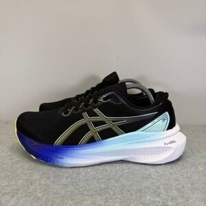 Asics Gel-Kayano 30 Womens Shoes Size 8 Black Blue Running Sneakers 1012B357